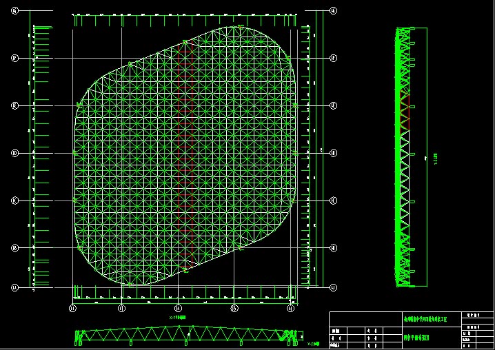 宜都杭州转塘中学网架设计